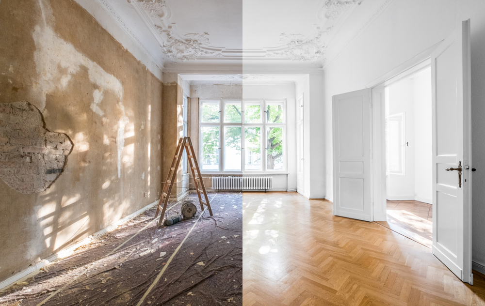 before and after of home renovation